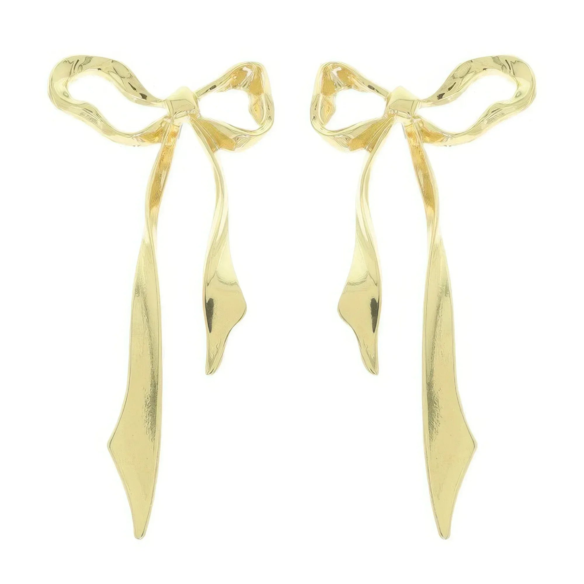 Polished Finish Bow Earrings | Mixtshop LLC