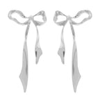 Polished Finish Bow Earrings | Mixtshop LLC