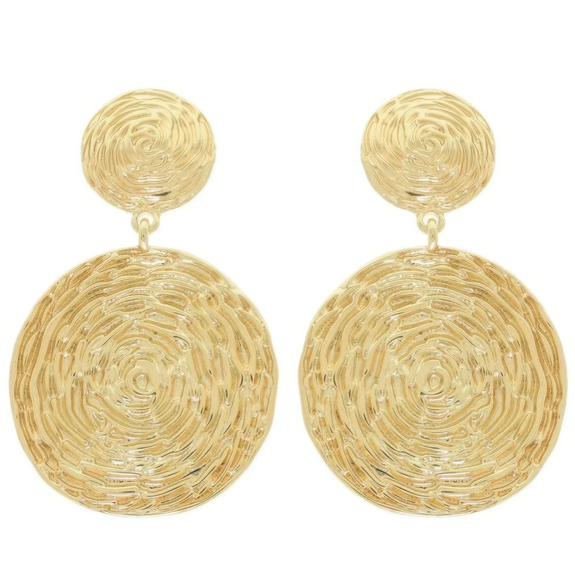 Textured Finish Disc Post Earrings | Mixtshop LLC