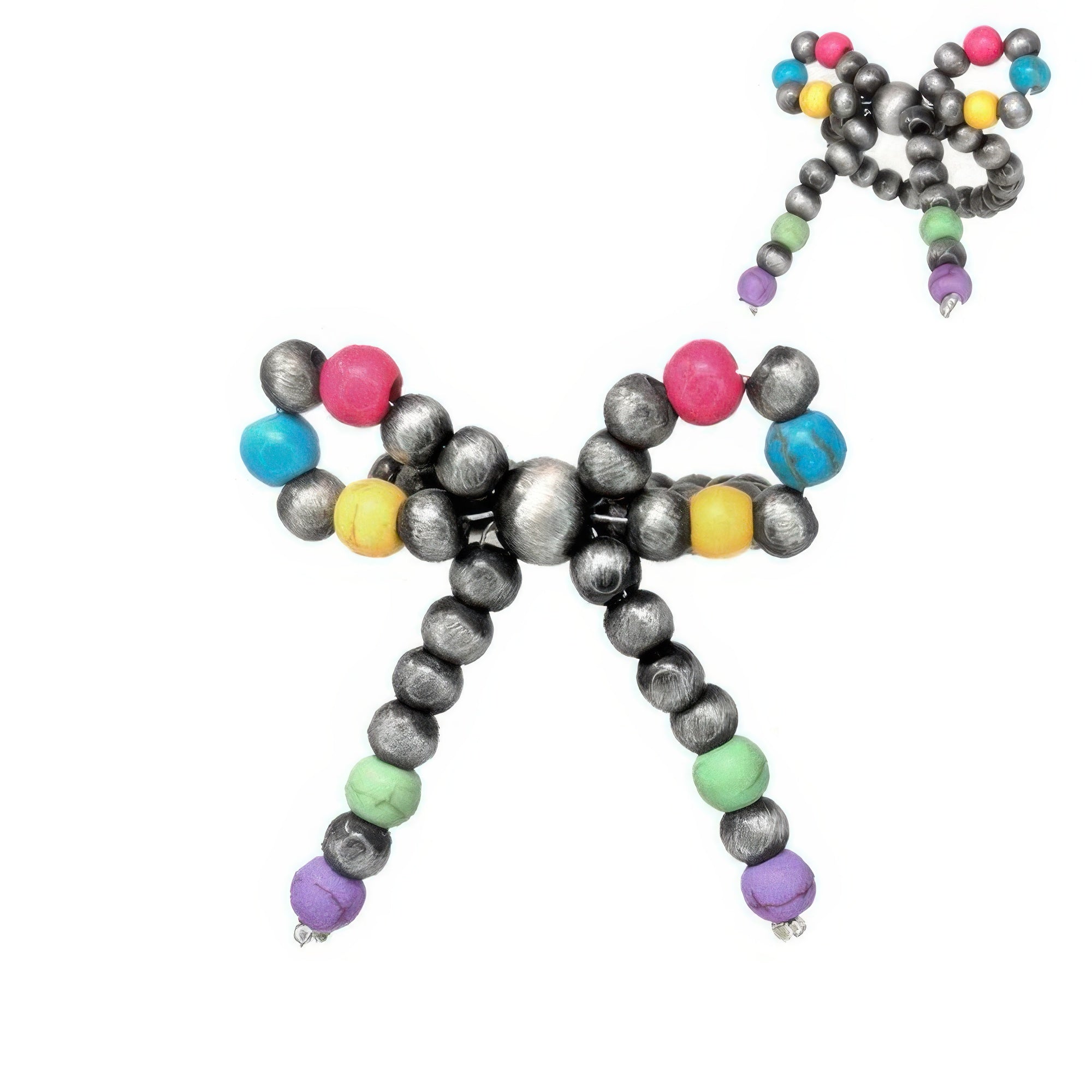 Western Bow Stone Bead Stretch Ring Secondary image