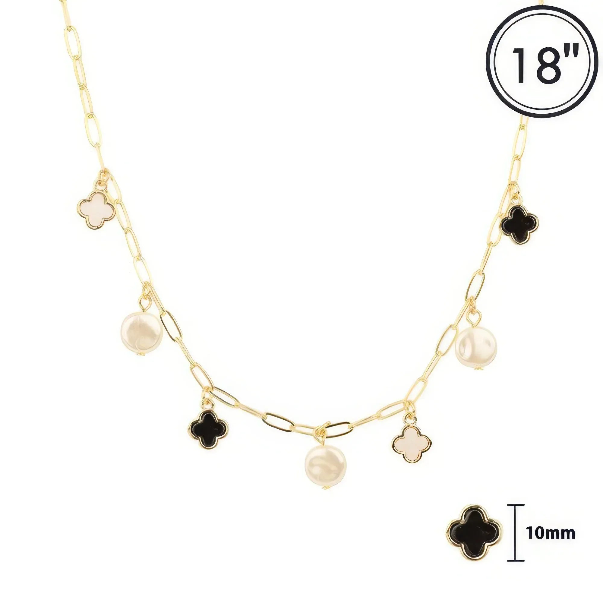 Quatrefoil Charm Pendant Necklace | Mixtshop LLC Main image