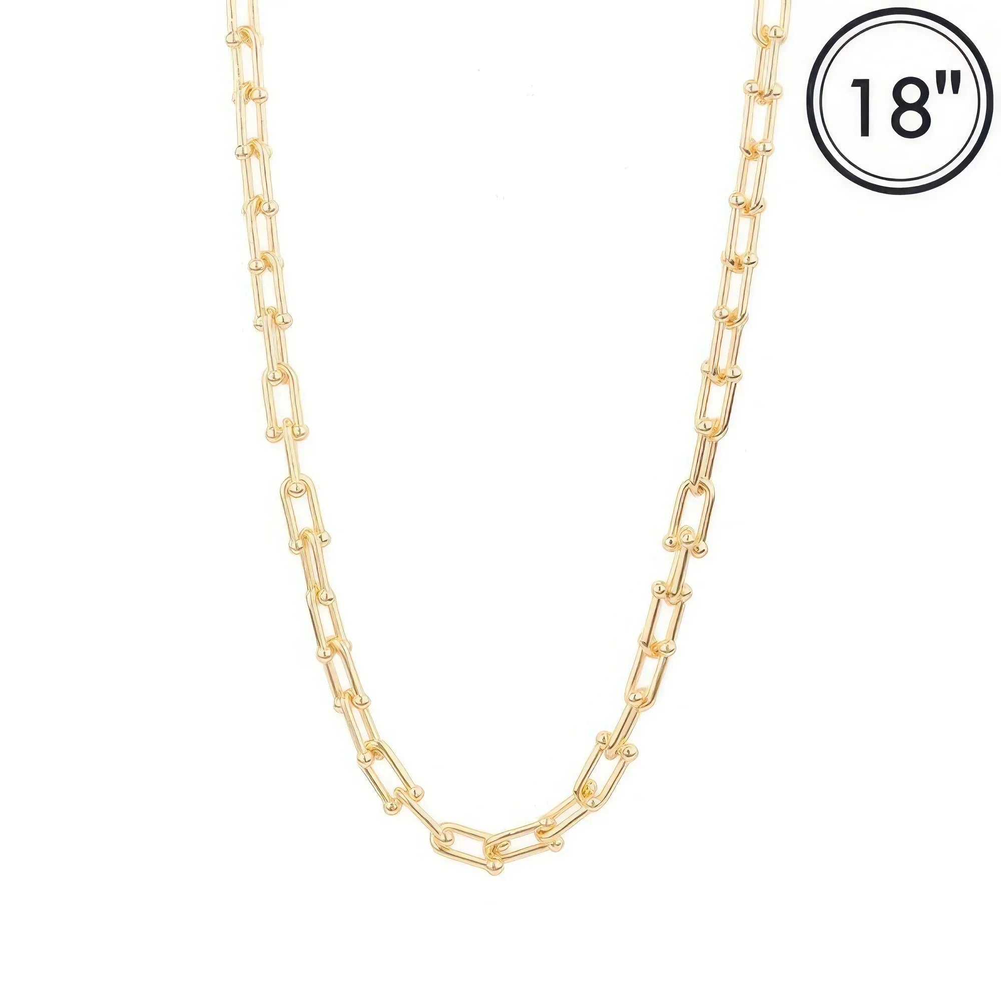 Polished U-link Chain Necklace | Mixtshop LLC Main image