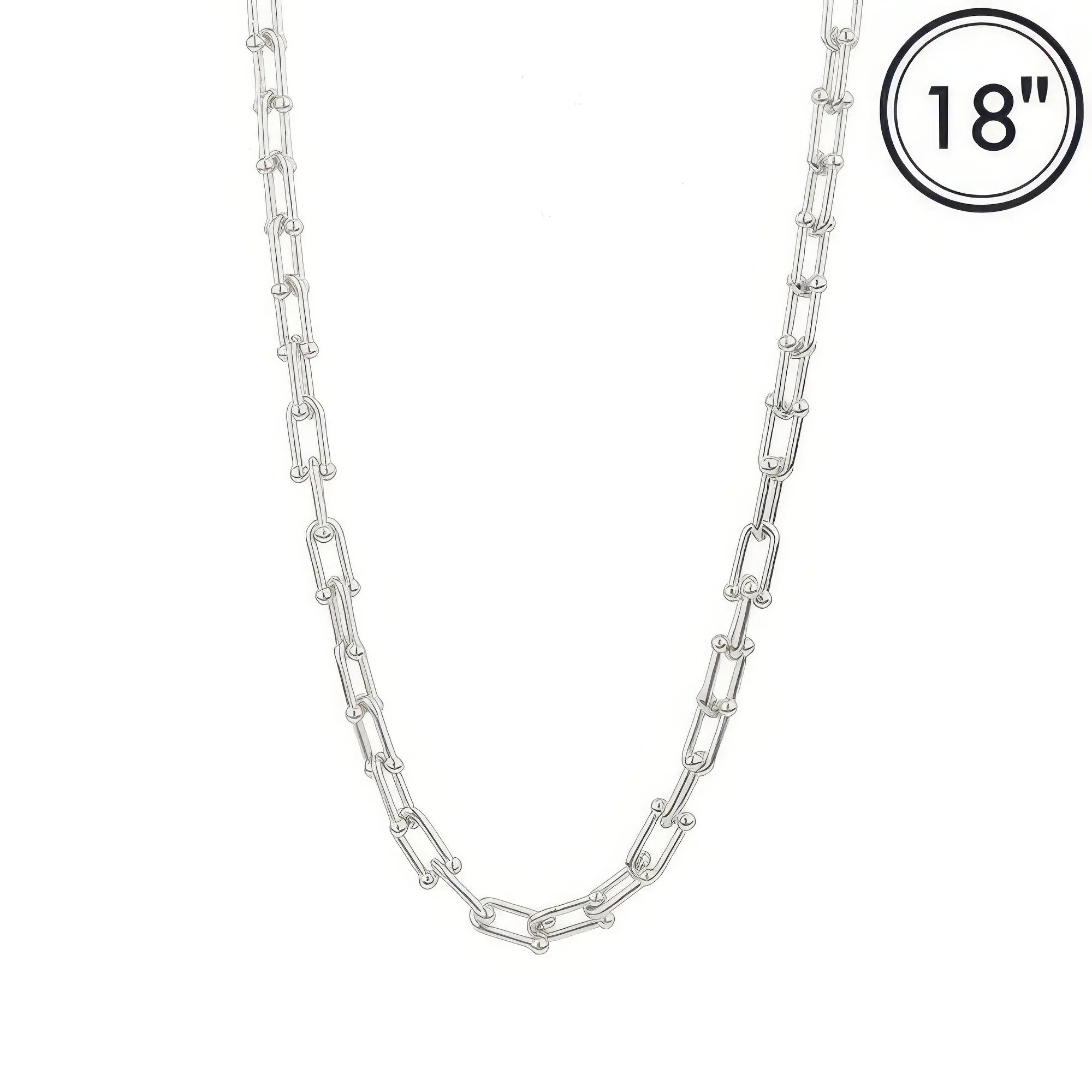 Polished U-link Chain Necklace | Mixtshop LLC