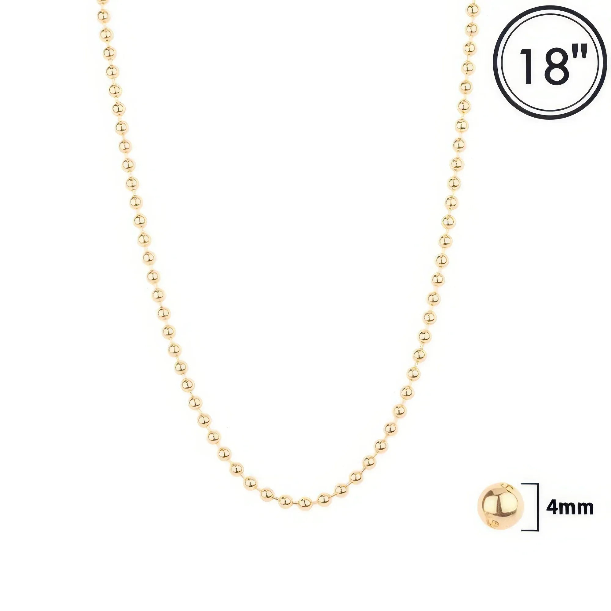 Polished Bead Chain Necklace | Mixtshop LLC Main image