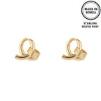 Flash-plated Looped Doorknocker Earrings | Mixtshop LLC