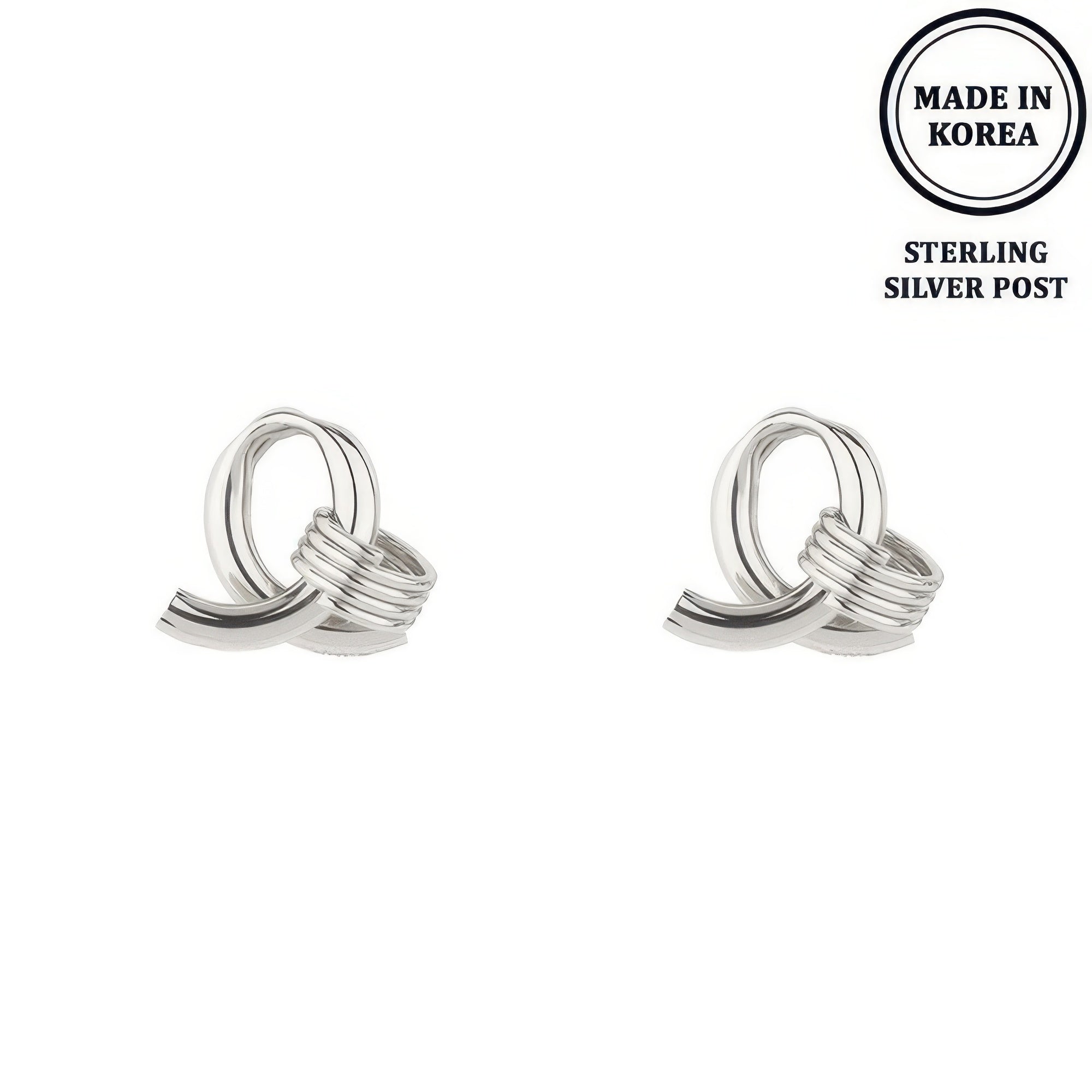 Flash-plated Looped Doorknocker Earrings Secondary image