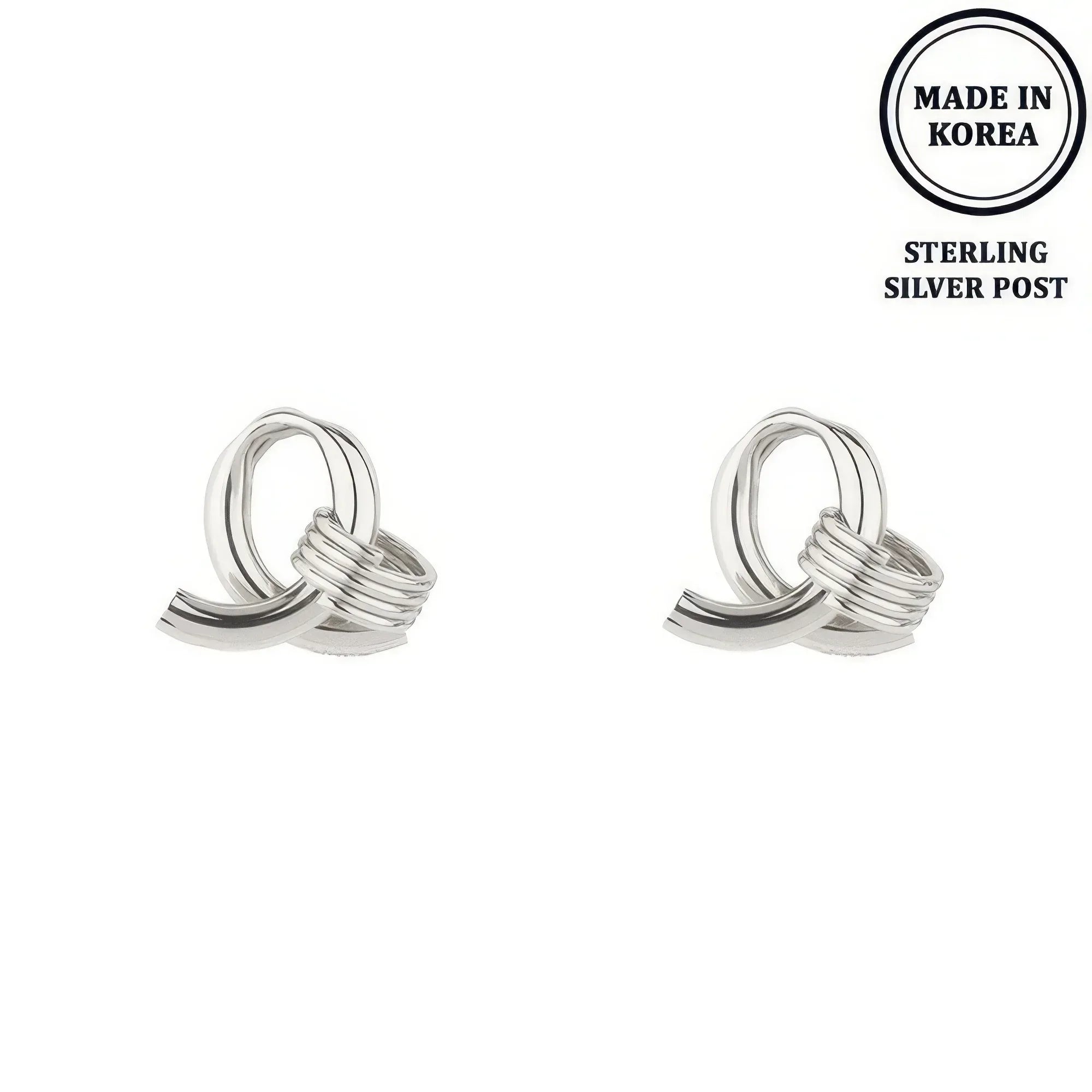 Flash-plated Looped Doorknocker Earrings | Mixtshop LLC