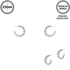 Flash-plated Twisted C-hoop Earrings | Mixtshop LLC