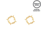 Flash-plated Twisted Wire Open Circle Earrings | Mixtshop LLC