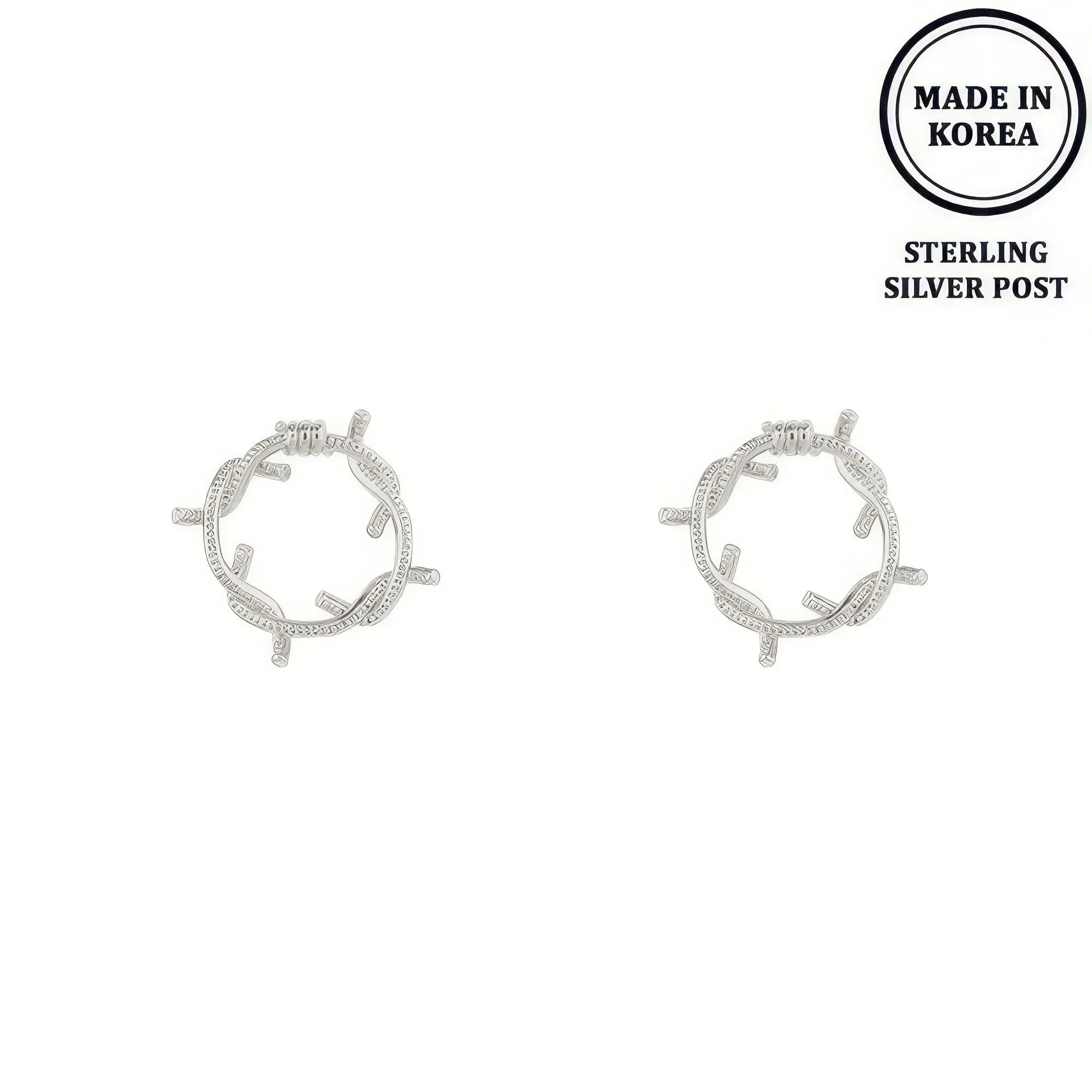 Flash-plated Twisted Wire Open Circle Earrings | Mixtshop LLC