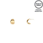 Flash-plated Huggie Hoop Earrings | Mixtshop LLC