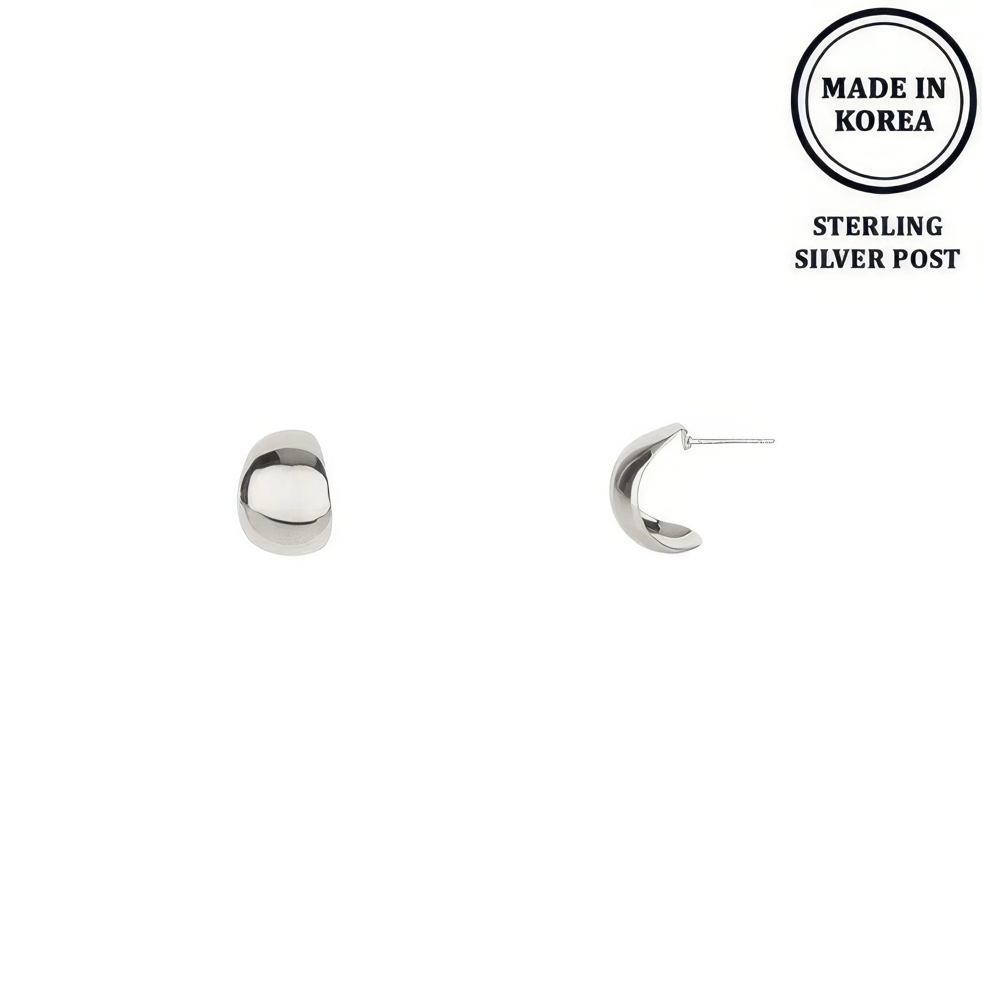Flash-plated Huggie Hoop Earrings | Mixtshop LLC