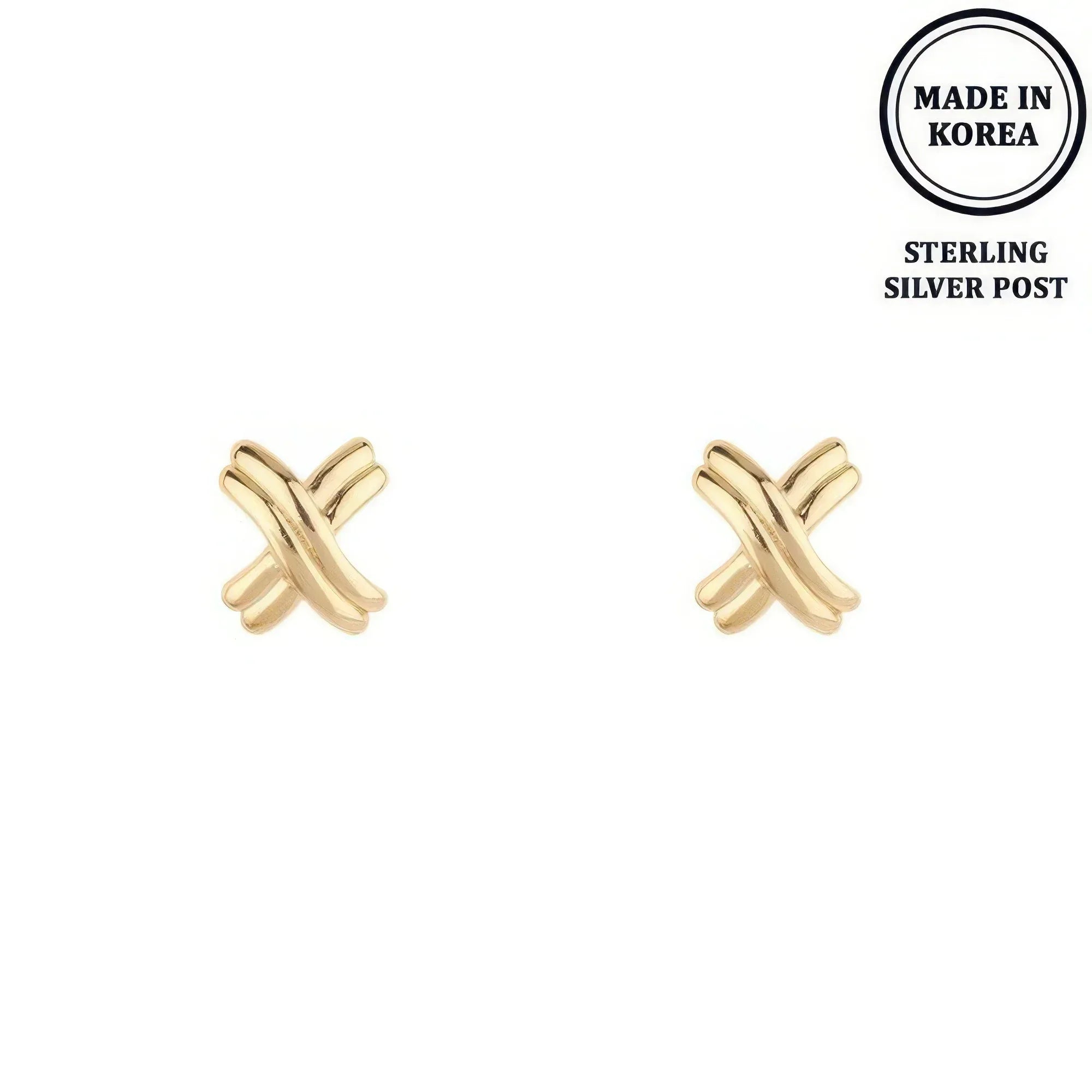 Flash-plated Signature X Earrings | Mixtshop LLC
