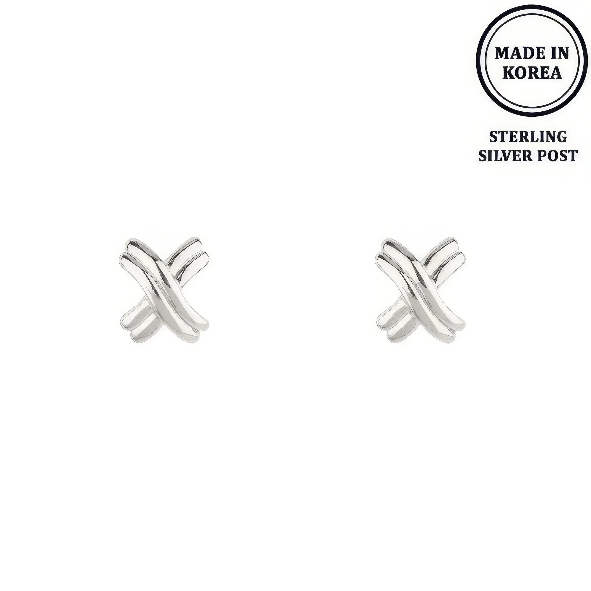 Flash-plated Signature X Earrings Secondary image