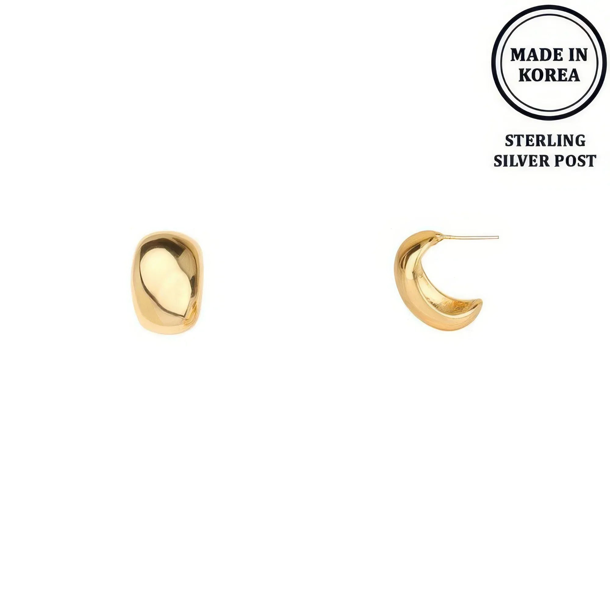 Flash-plated Huggie Hoop Earrings | Mixtshop LLC