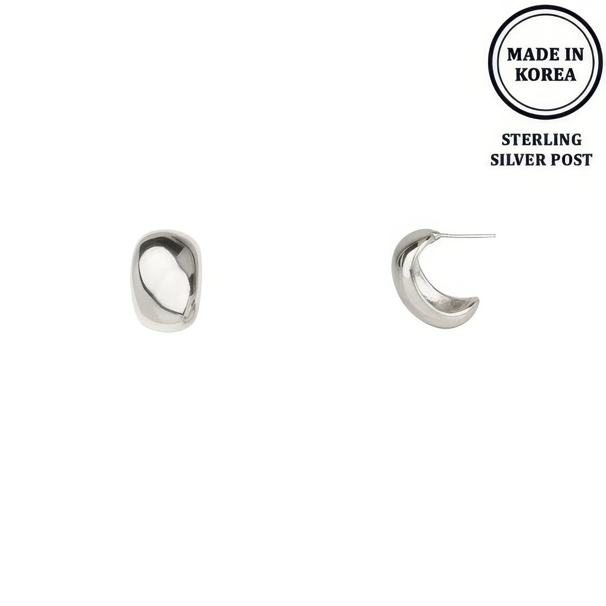 Flash-plated Huggie Hoop Earrings Secondary image