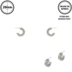 Flash-plated Ribbed Huggie Hoop Earrings | Mixtshop LLC