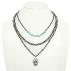 Western Floral Pendant Necklace Set | Mixtshop LLC