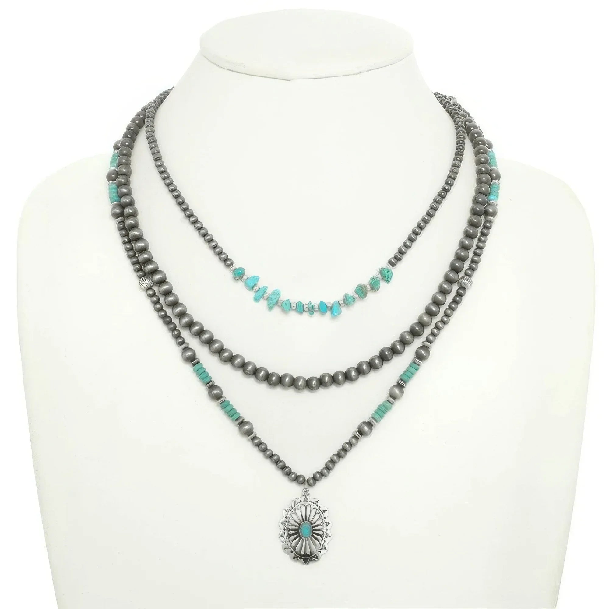 Western Floral Pendant Necklace Set | Mixtshop LLC