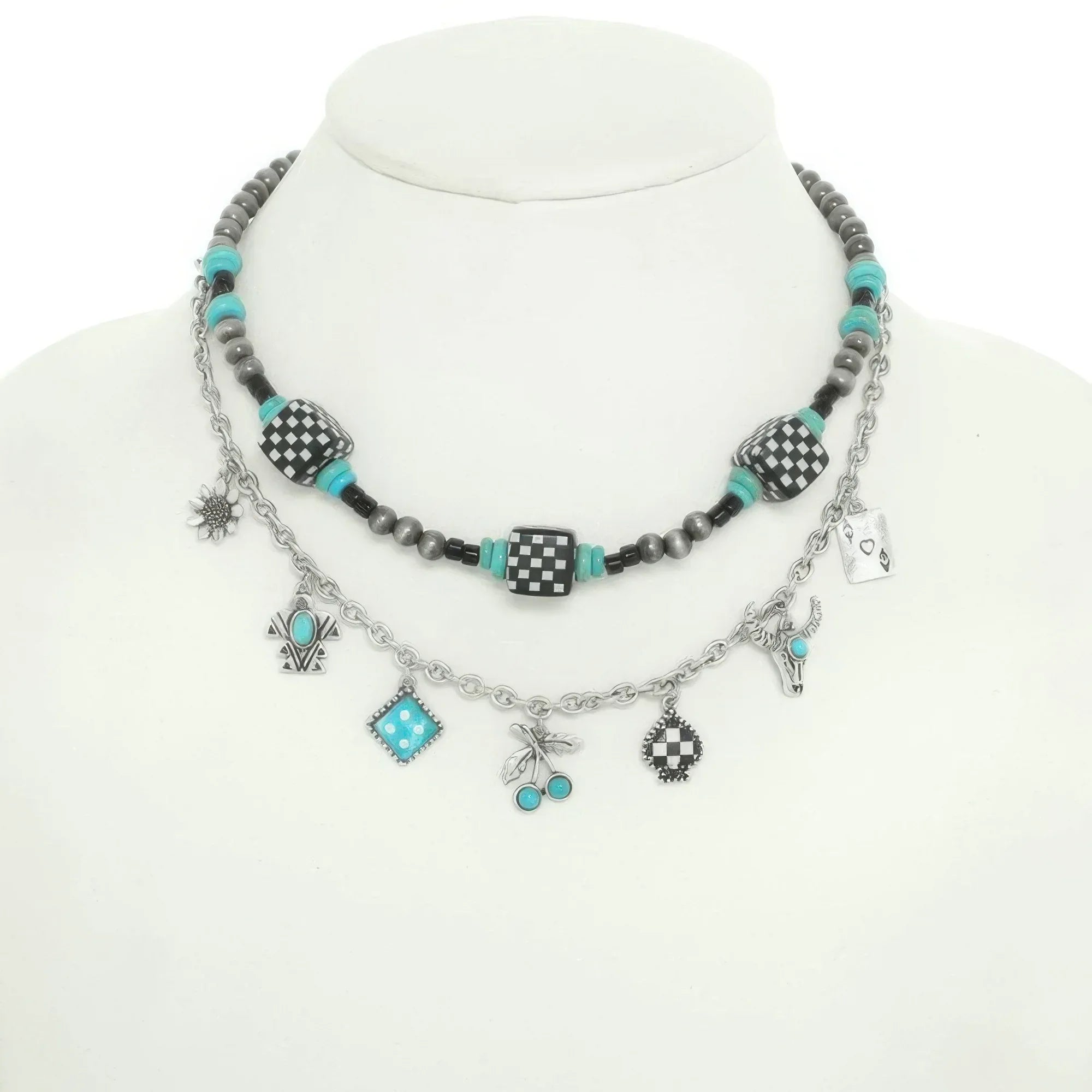 Two-strand Western Theme Charm Necklace | Mixtshop LLC