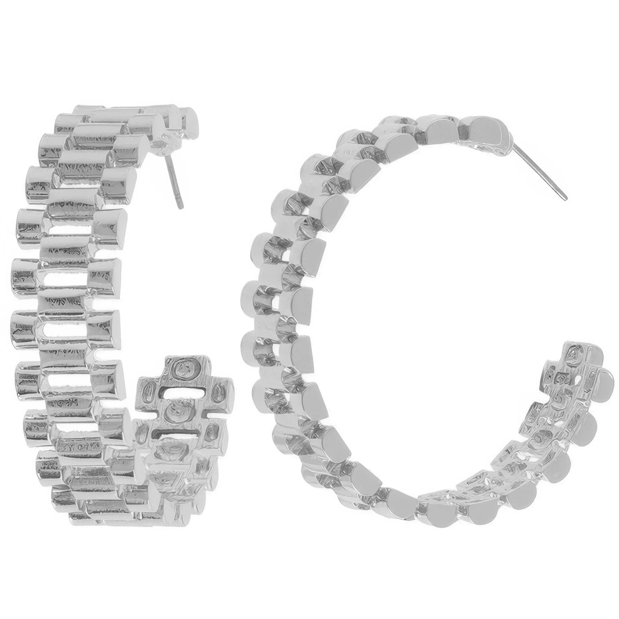 Chunky Chain Link Hoop Earrings Secondary image