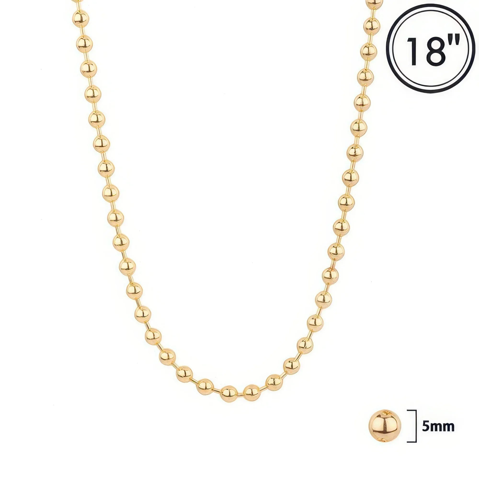 Polished Bead Chain Necklace | Mixtshop LLC