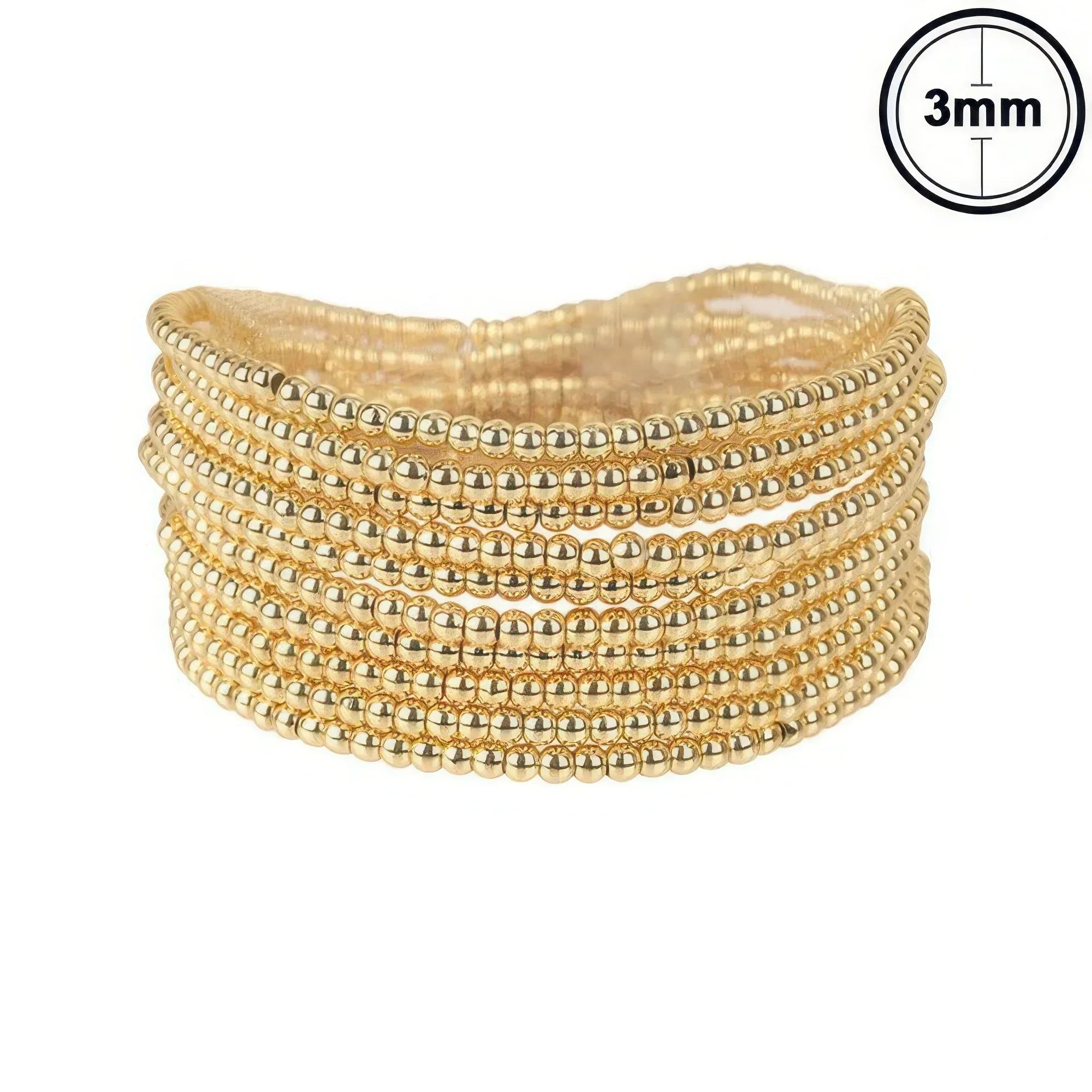 Metallic Crimp Bead Bracelet Set | Mixtshop LLC