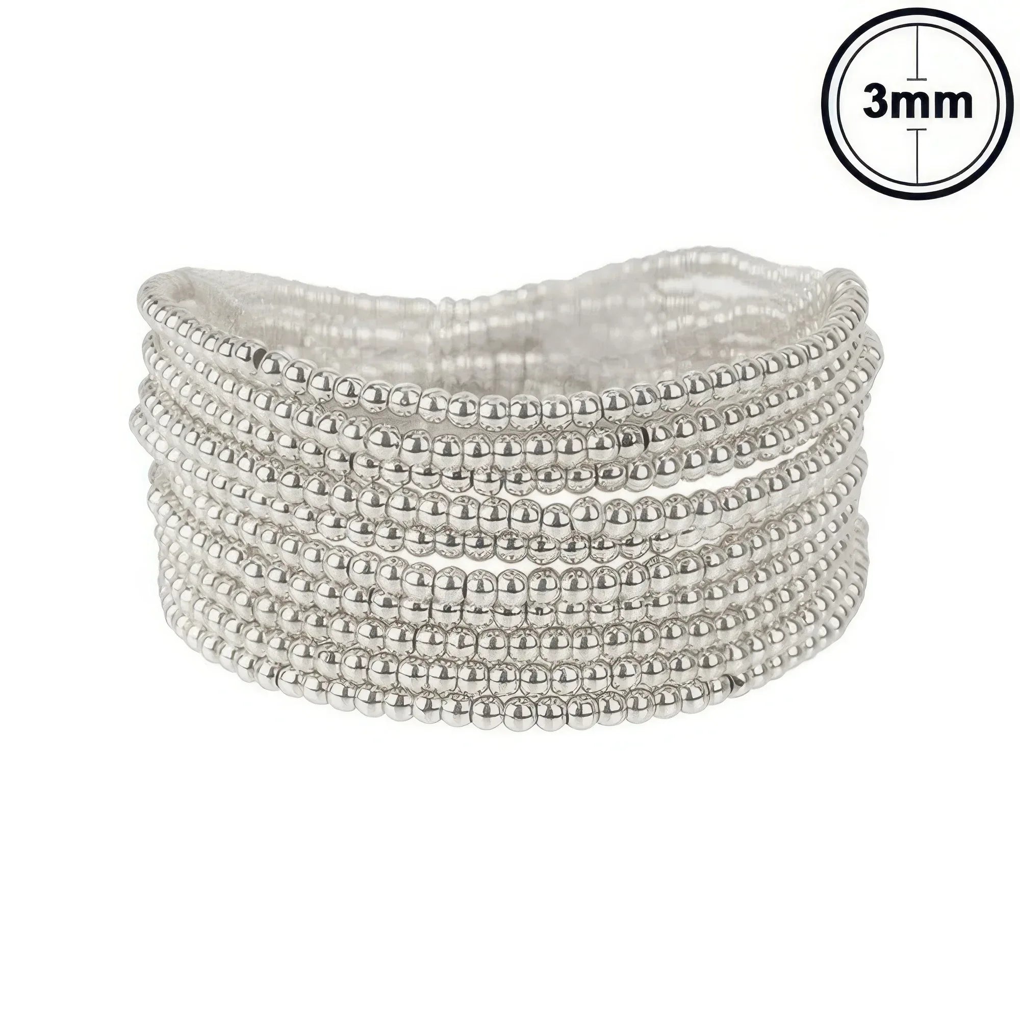 Metallic Crimp Bead Bracelet Set Secondary image