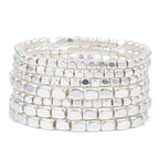 Metallic Cube Bead Bracelet Set | Mixtshop LLC