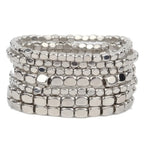 Metallic Cube Bead Bracelet Set | Mixtshop LLC