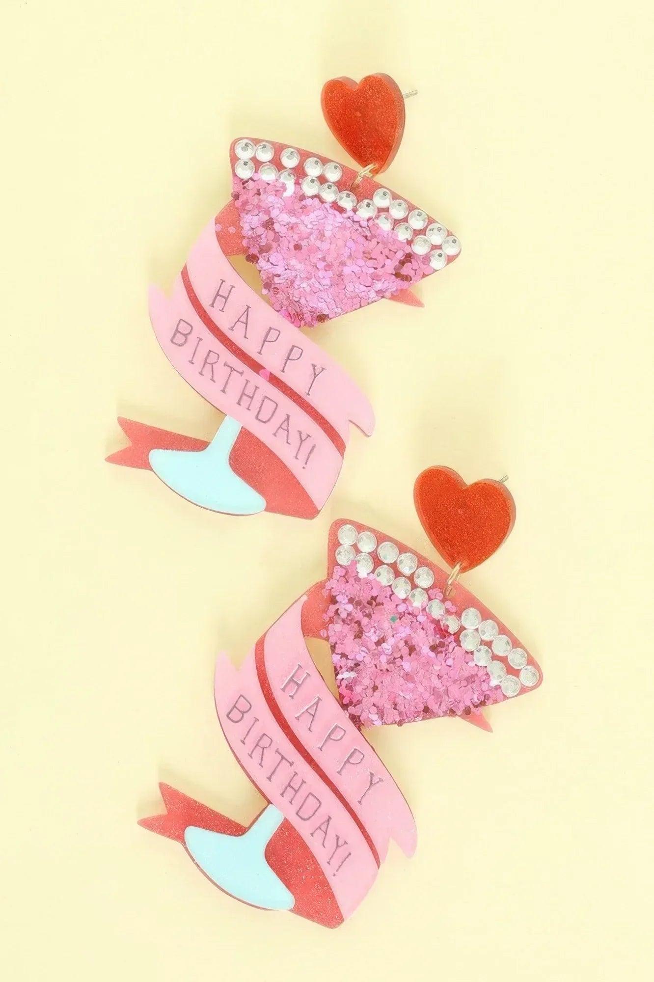 Happy Birthday Post Dangle Earrings | Mixtshop LLC Main image