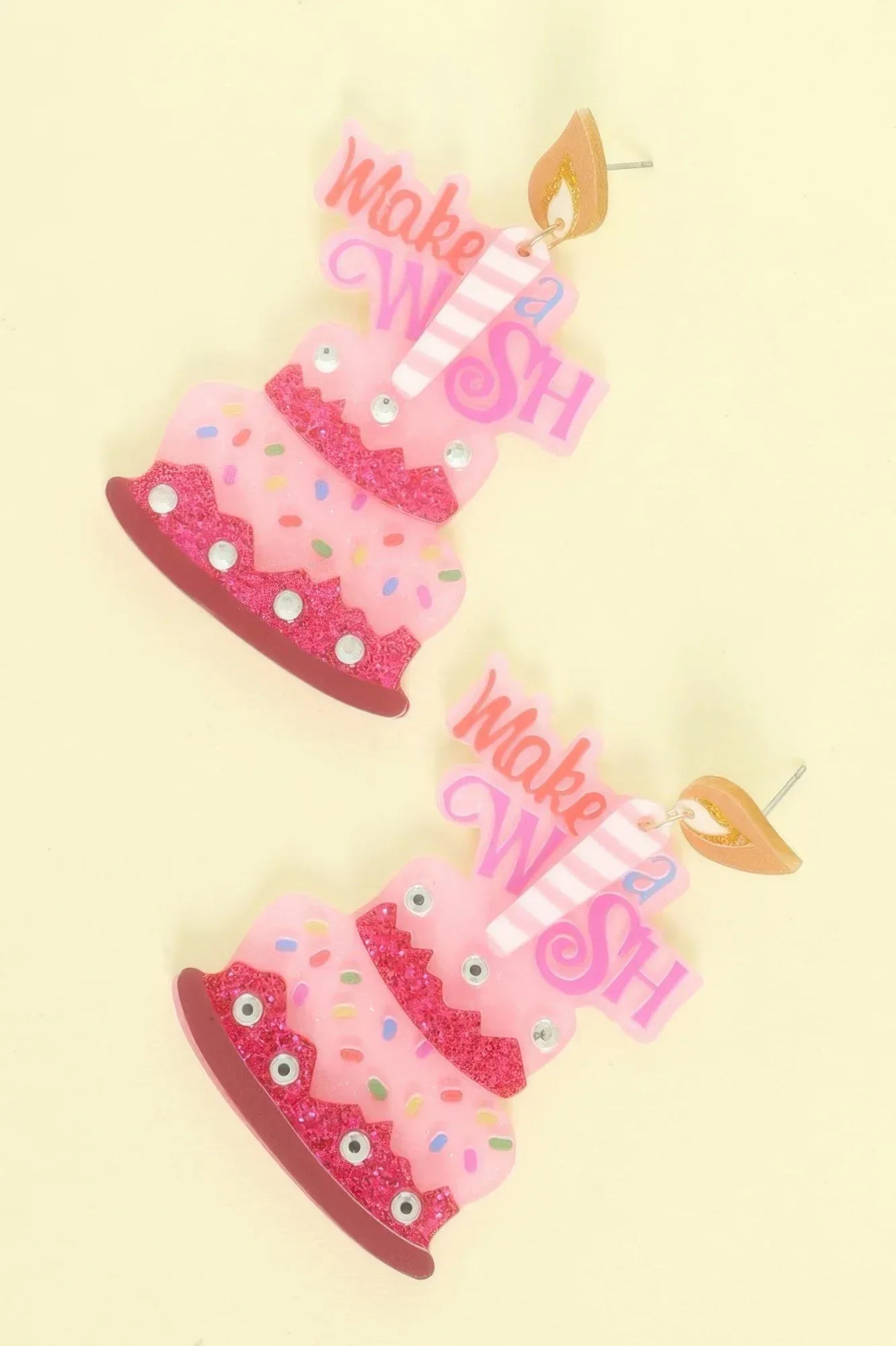 Make A Wish Post Dangle Cake Earrings | Mixtshop LLC Main image