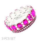 Multi-cut Prong-set Crystal Bracelet Set | Mixtshop LLC
