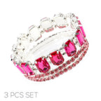 Multi-cut Prong-set Crystal Bracelet Set | Mixtshop LLC
