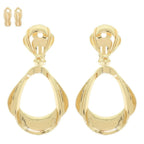 Metallic Pyriform Door Knocker Clip On Earrings | Mixtshop LLC