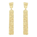 Rough Finish Vertical Bar Post Earrings | Mixtshop LLC