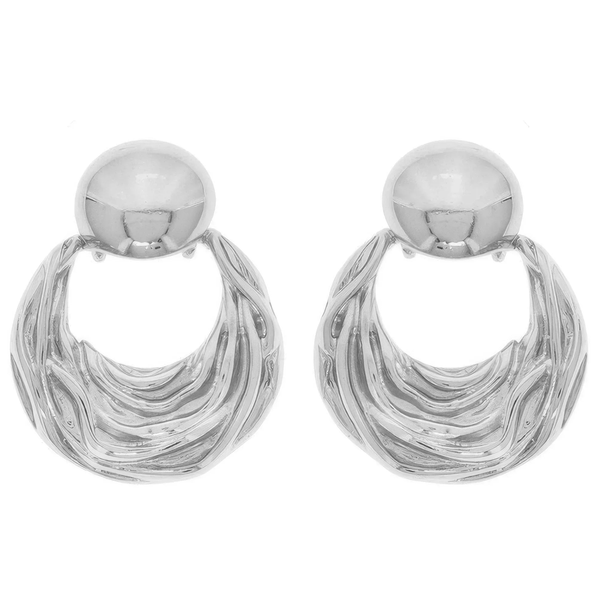 Textured Door Knocker Earrings Secondary image