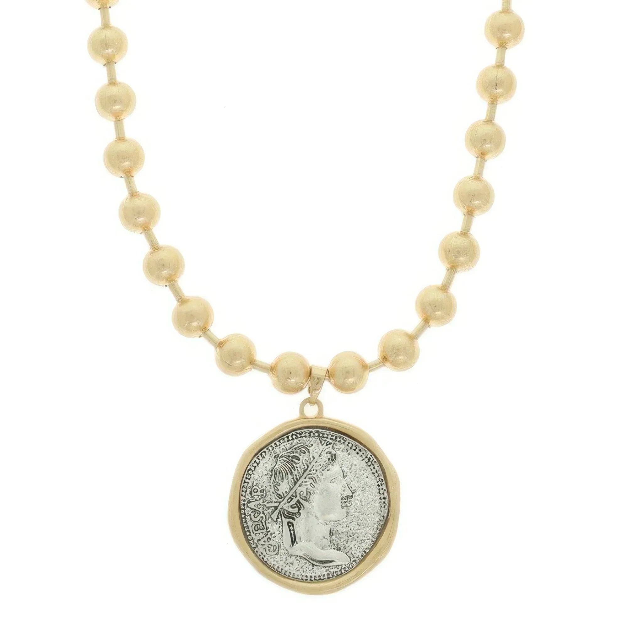 Julius Caesar Roman Coin Pendant Necklace | Mixtshop LLC Main image