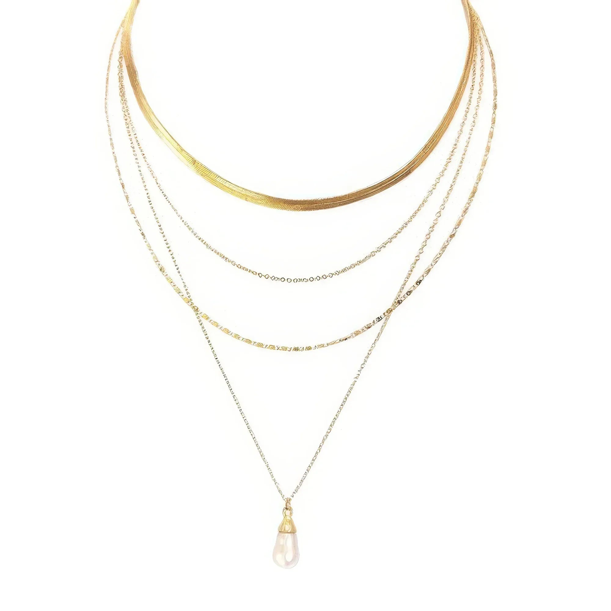 Multi-strand Baroque Pearl Pendant Necklace Secondary image
