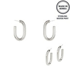 Flash-plated Oval Hoop Earrings | Mixtshop LLC