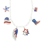 Usa Theme Multi-charm Necklace | Mixtshop LLC