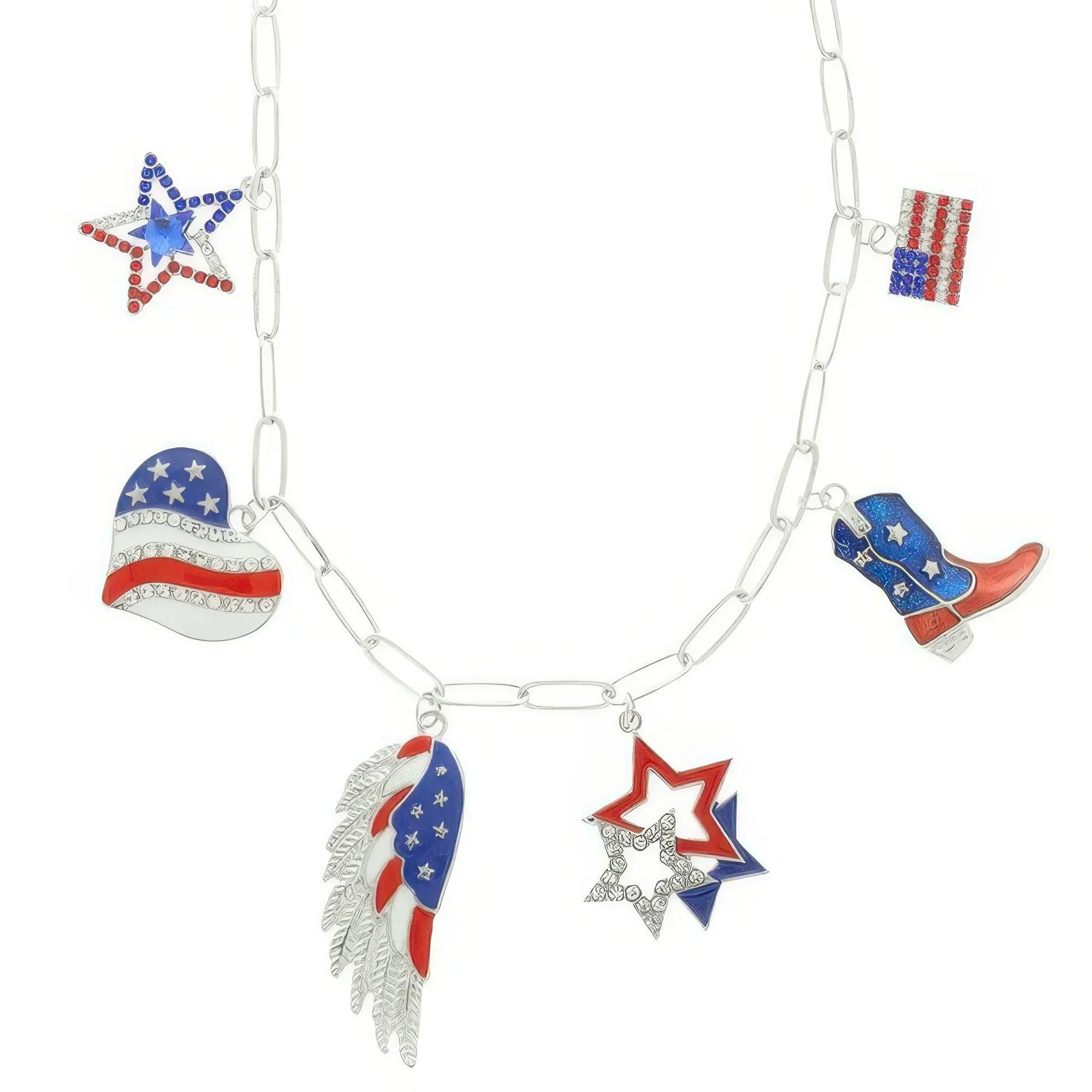 Usa Theme Multi-charm Necklace | Mixtshop LLC