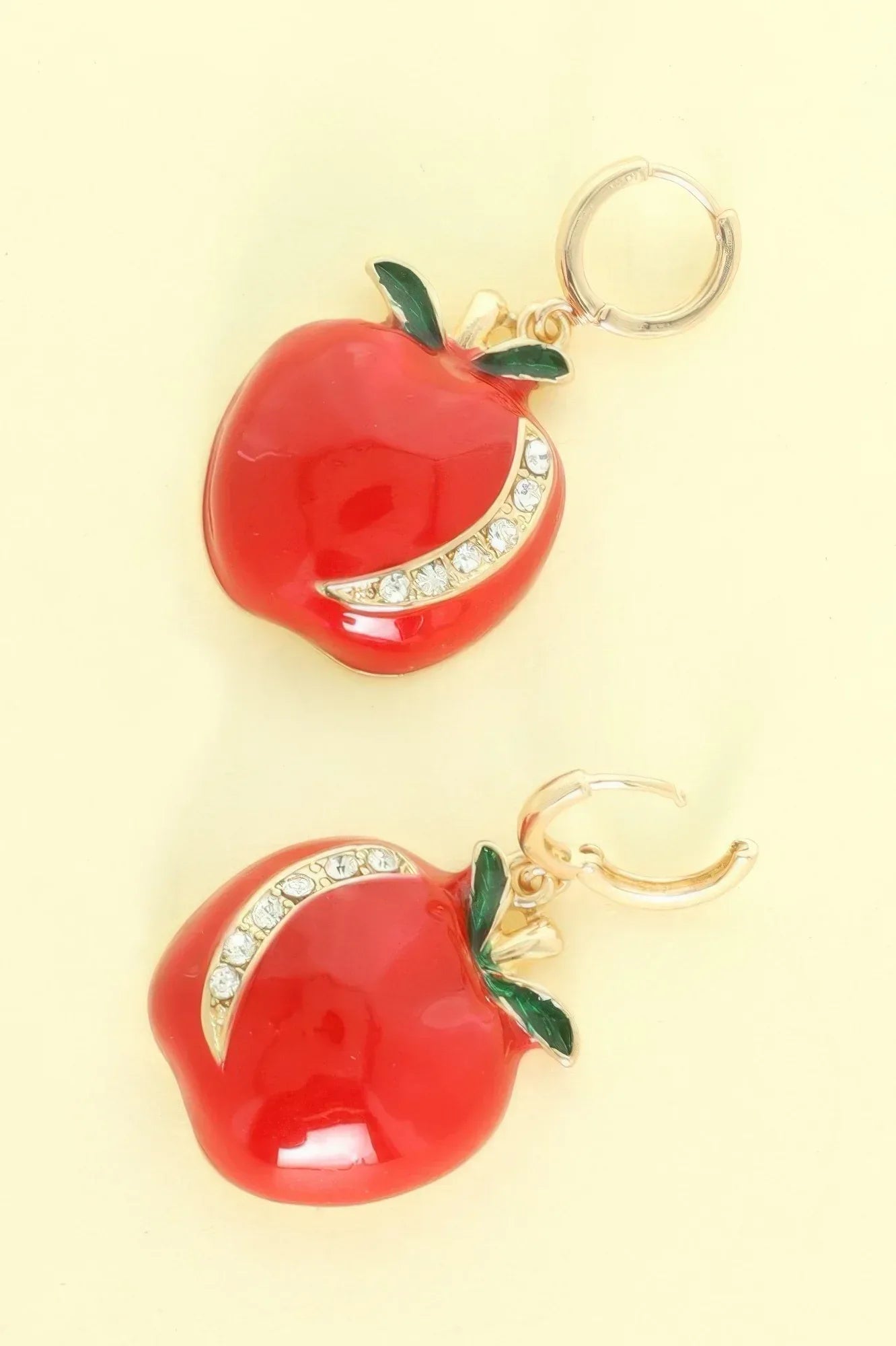 Red Apple Hoop Earrings | Mixtshop LLC Main image