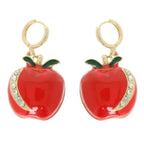 Red Apple Hoop Earrings | Mixtshop LLC
