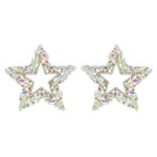 Rhinestone Channel Set Inlay Star Earrings | Mixtshop LLC