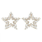 Rhinestone Channel Set Inlay Star Earrings | Mixtshop LLC