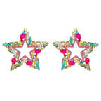 Rhinestone Channel Set Inlay Star Earrings | Mixtshop LLC