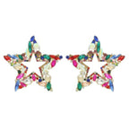Rhinestone Channel Set Inlay Star Earrings | Mixtshop LLC