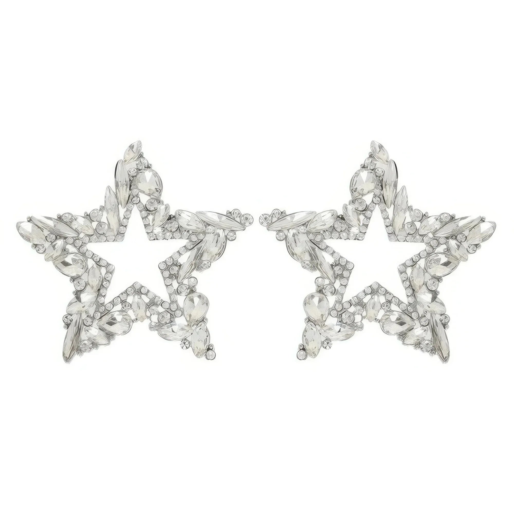 Rhinestone Channel Set Inlay Star Earrings | Mixtshop LLC