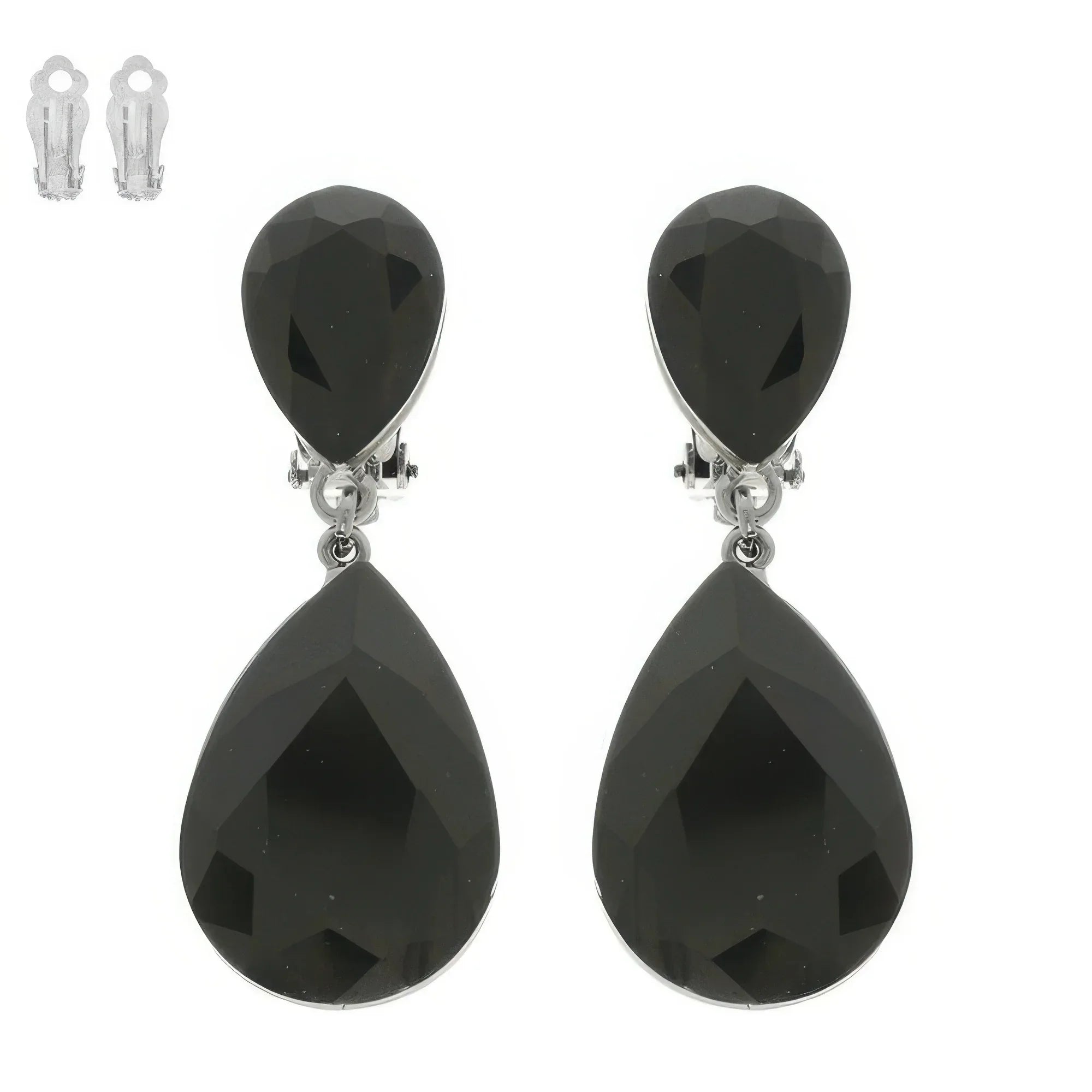 Teardrop-cut Crystal Clip On Earrings | Mixtshop LLC